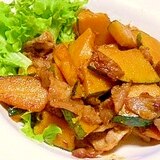 南瓜と豚肉の簡単炒め物